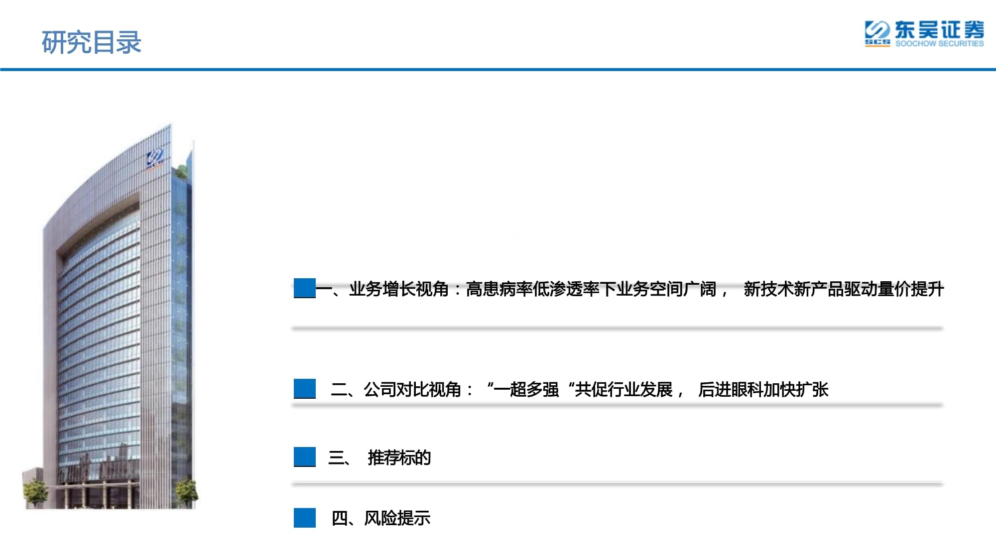 眼科醫(yī)療服務(wù)專題:需求釋放及技術(shù)創(chuàng)新促使眼科賽道長坡厚雪一超多強共享行業(yè)紅利